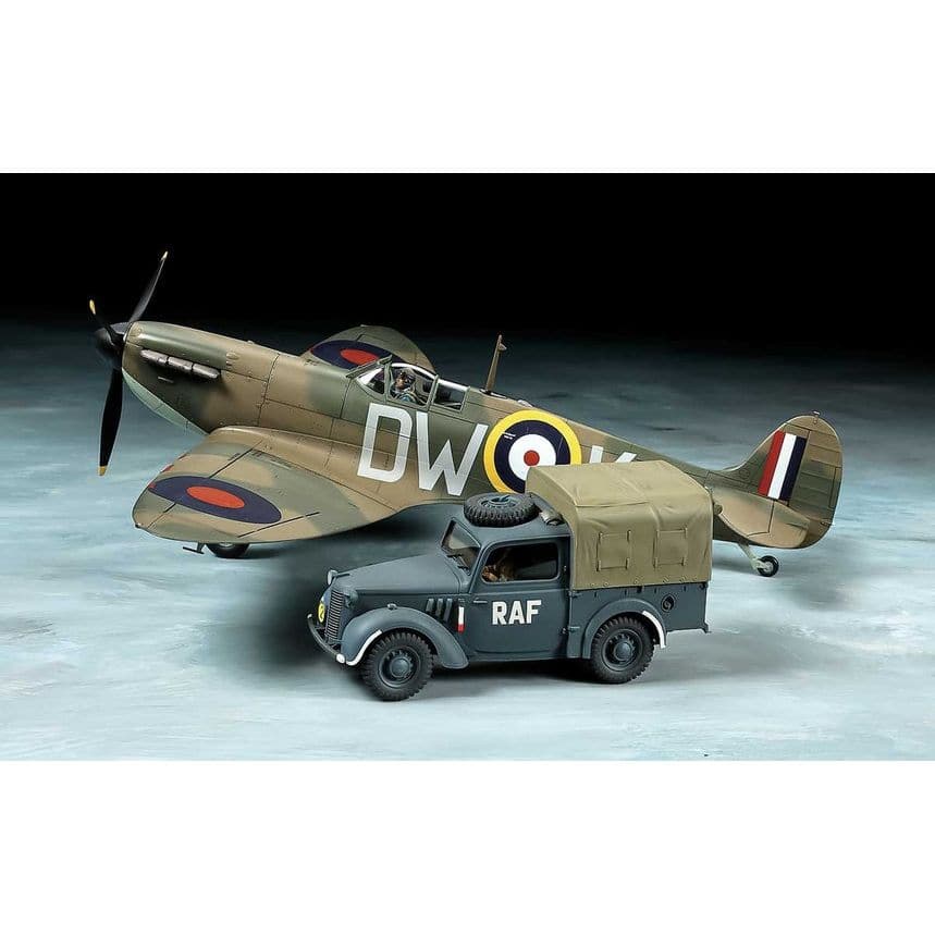 TAMIYA 1/48 Supermarine Spitfire Mk.I & Light Utility Car Set