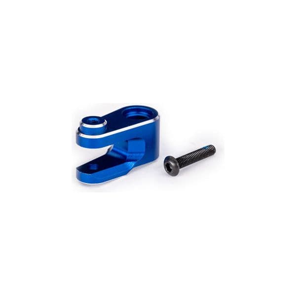 T/XAS STEERING SERVO HORN ALUM BLUE