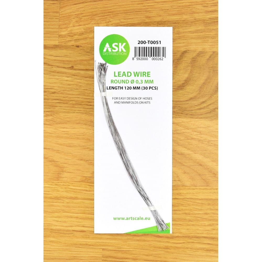 ASK Lead Wire - Round Ø 0,3 mm x 120 mm (30 pcs)