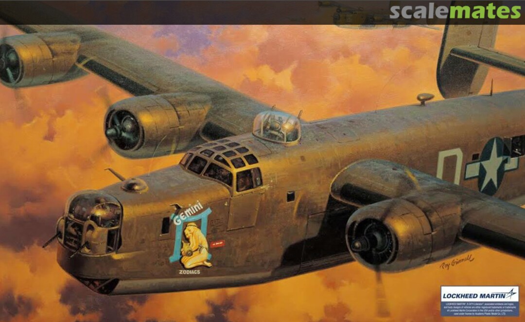 ACADEMY 1/72 USAAF B-24H Liberator "Zodiac" Plastic Model Kit