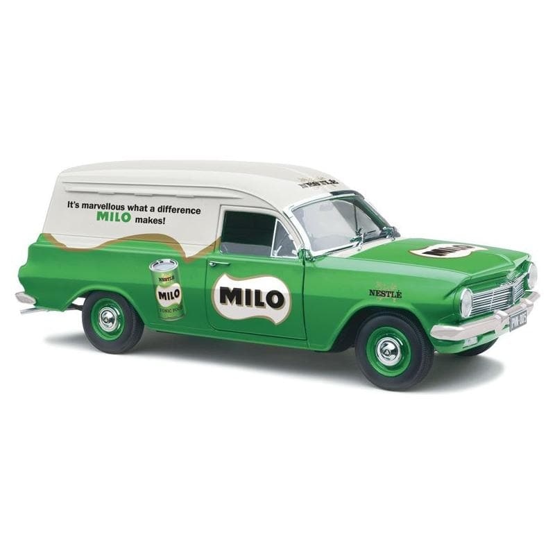 CLASSIC CARLECTABLES 1/18 Holden EH Panel Van Milo (Tastes of Australia)