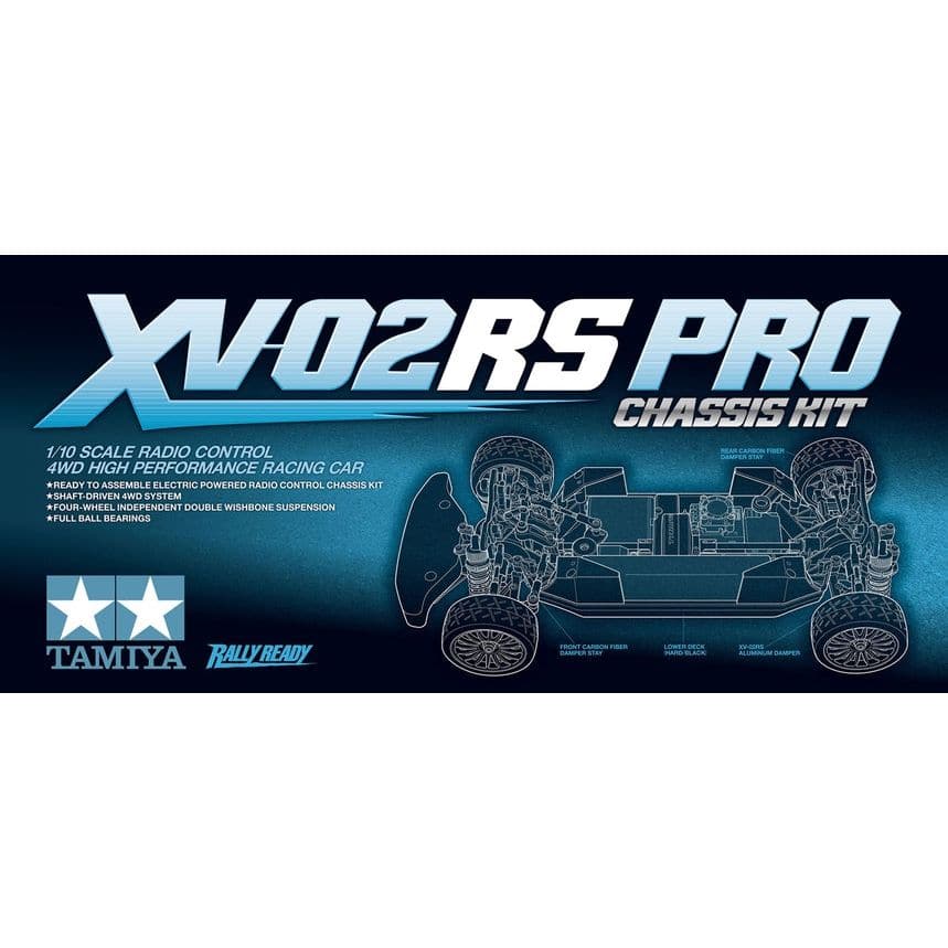 TAMIYA 1/10 RC XV-02RS Pro Chassis Kit High Performance Racing Car Chassis (No ESC)