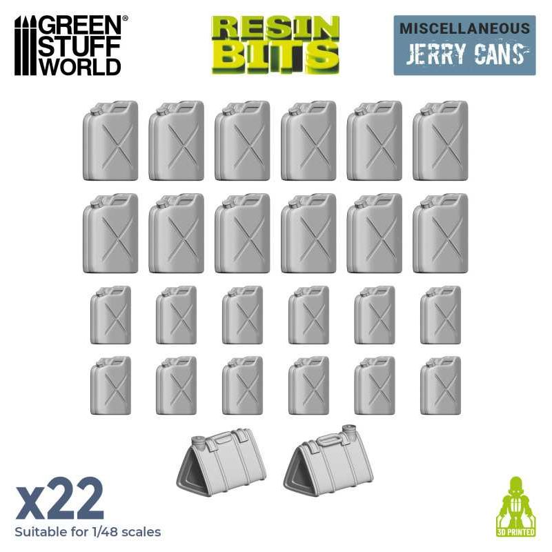 GREEN STUFF WORLD 3D printed set - Resin Jerry Cans