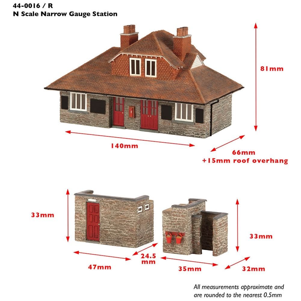 SCENECRAFT OO9 Narrow Gauge Station Red