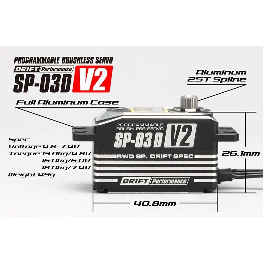 YOKOMO SP-03DV2 Programmable Brushless Servo (Black)