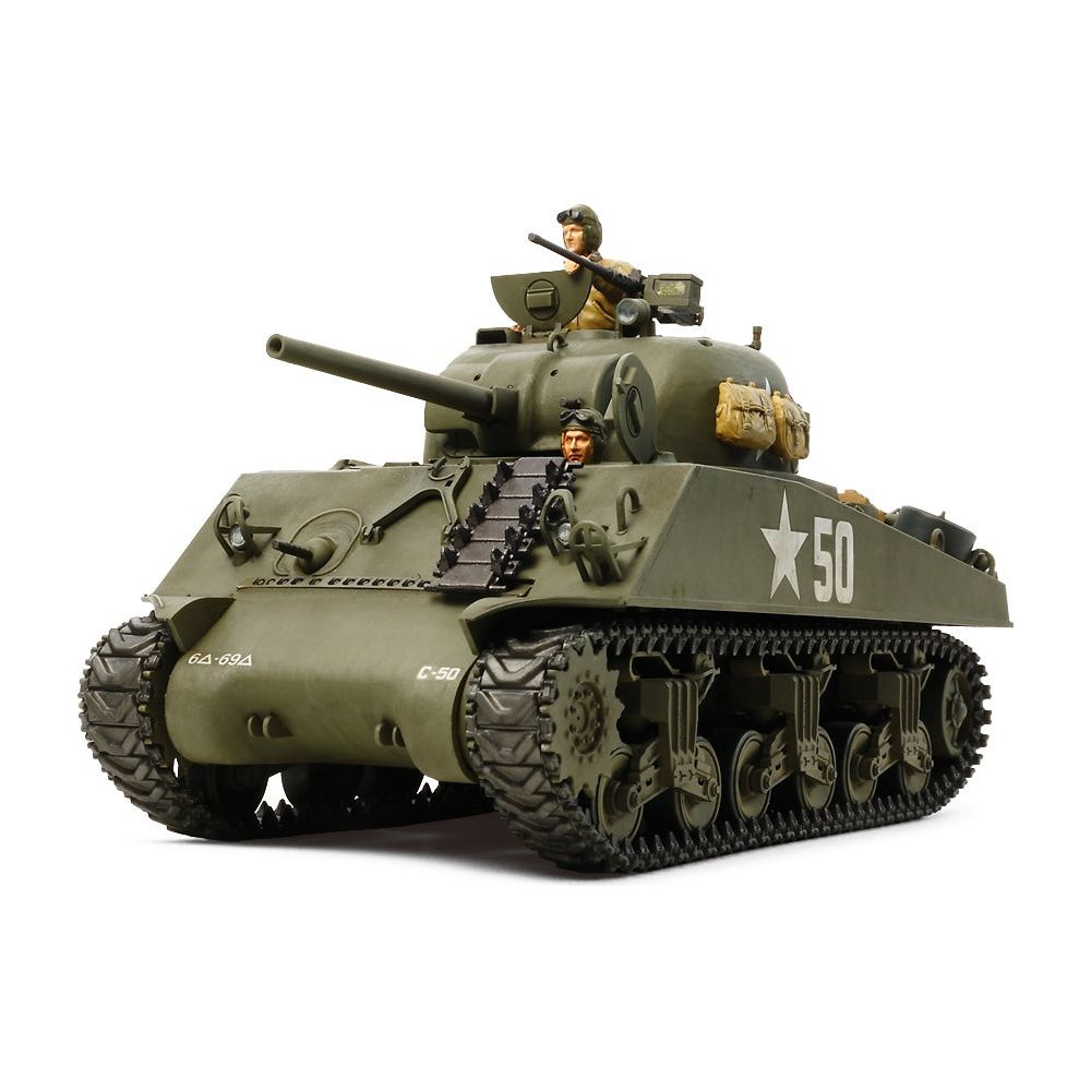 TAMIYA 1/35 SCALE U.S. MEDIUM TANK M4A3 SHERMAN (w/SINGLE MOTOR)