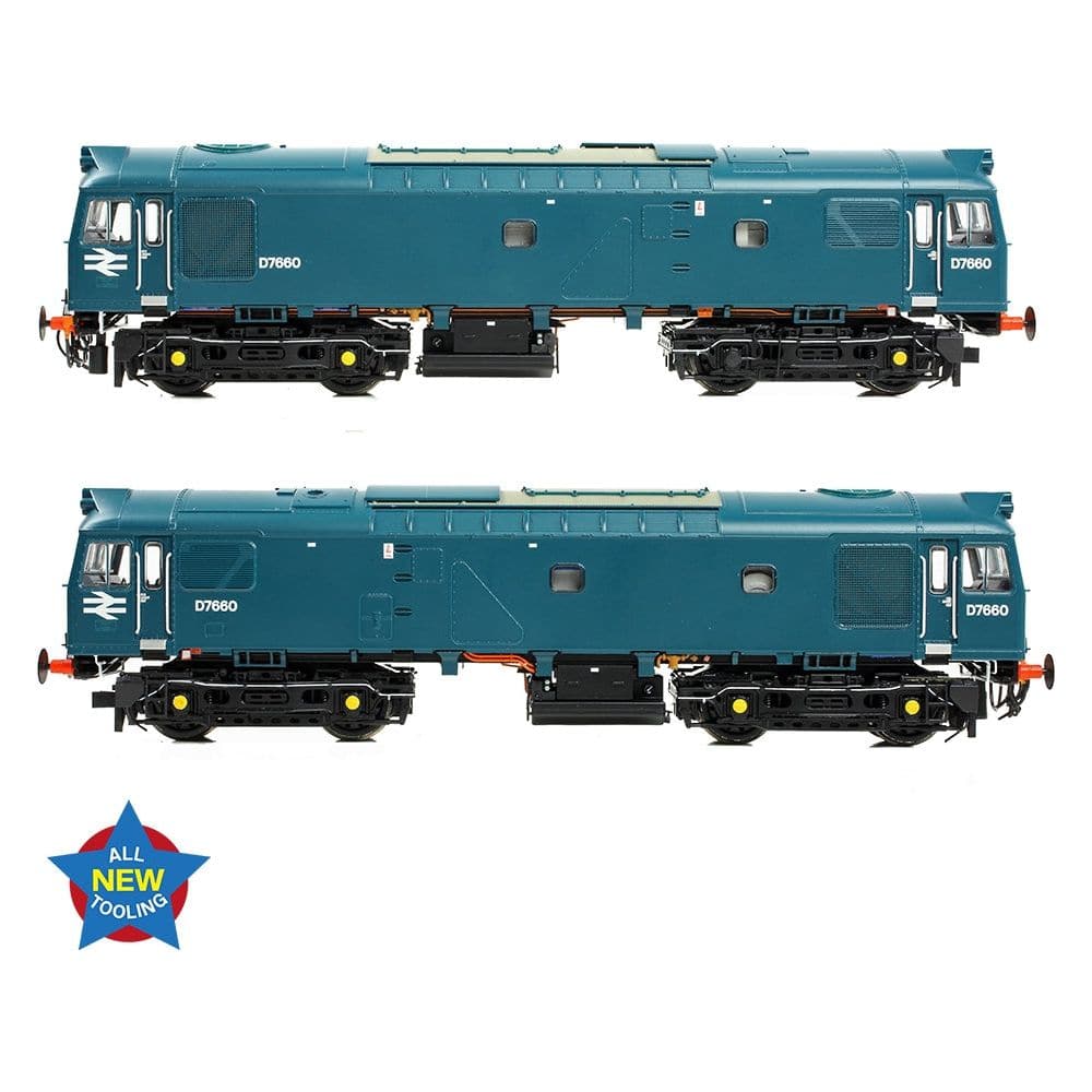 BRANCHLINE Class 25/3 D7660 BR Blue (Small Yellow Panels)