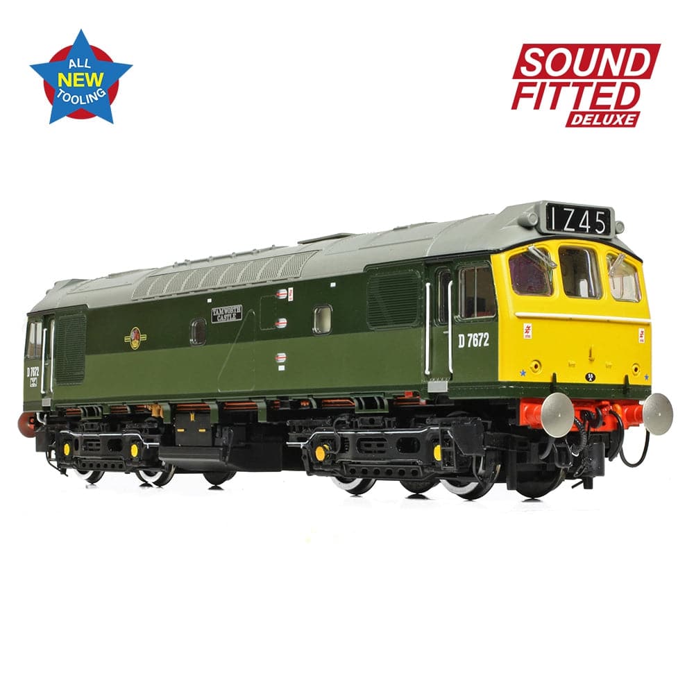 BRANCHLINE Class 25/3 D7672 'Tamworth Castle' BR Two-Tone Green (Full Yell. Ends)