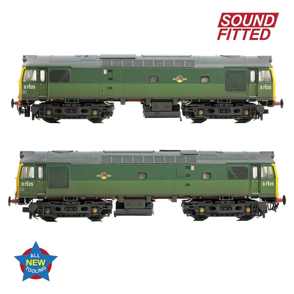 BRANCHLINE Class 25/2 D7525 BR Two-Tone Green (Full Yellow Ends) [W]