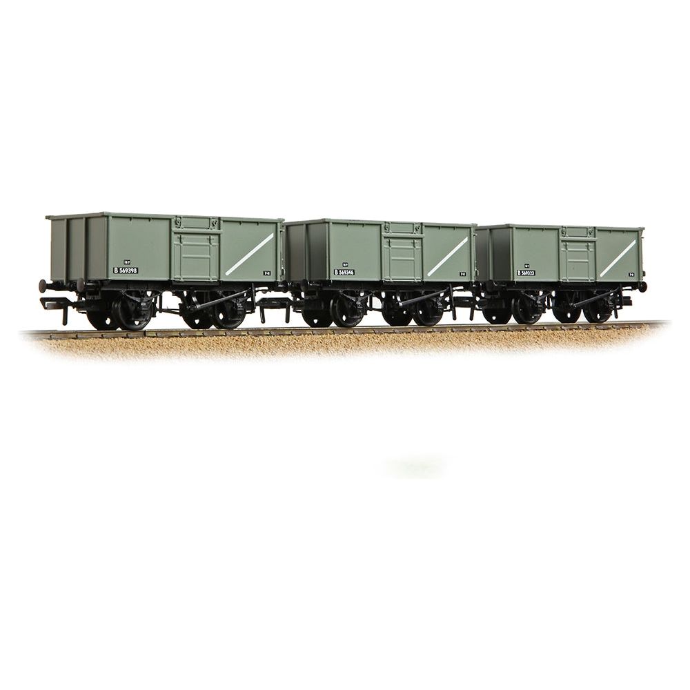 BRANCHLINE BR 16T Steel Mineral Top Flap Doors 3-Wagon Pack BR Grey (Early) [WL]