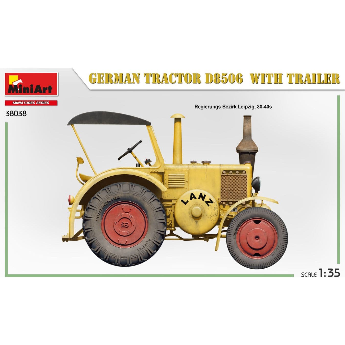 MINIART 1/35 German Tractor D8506 with Trailer