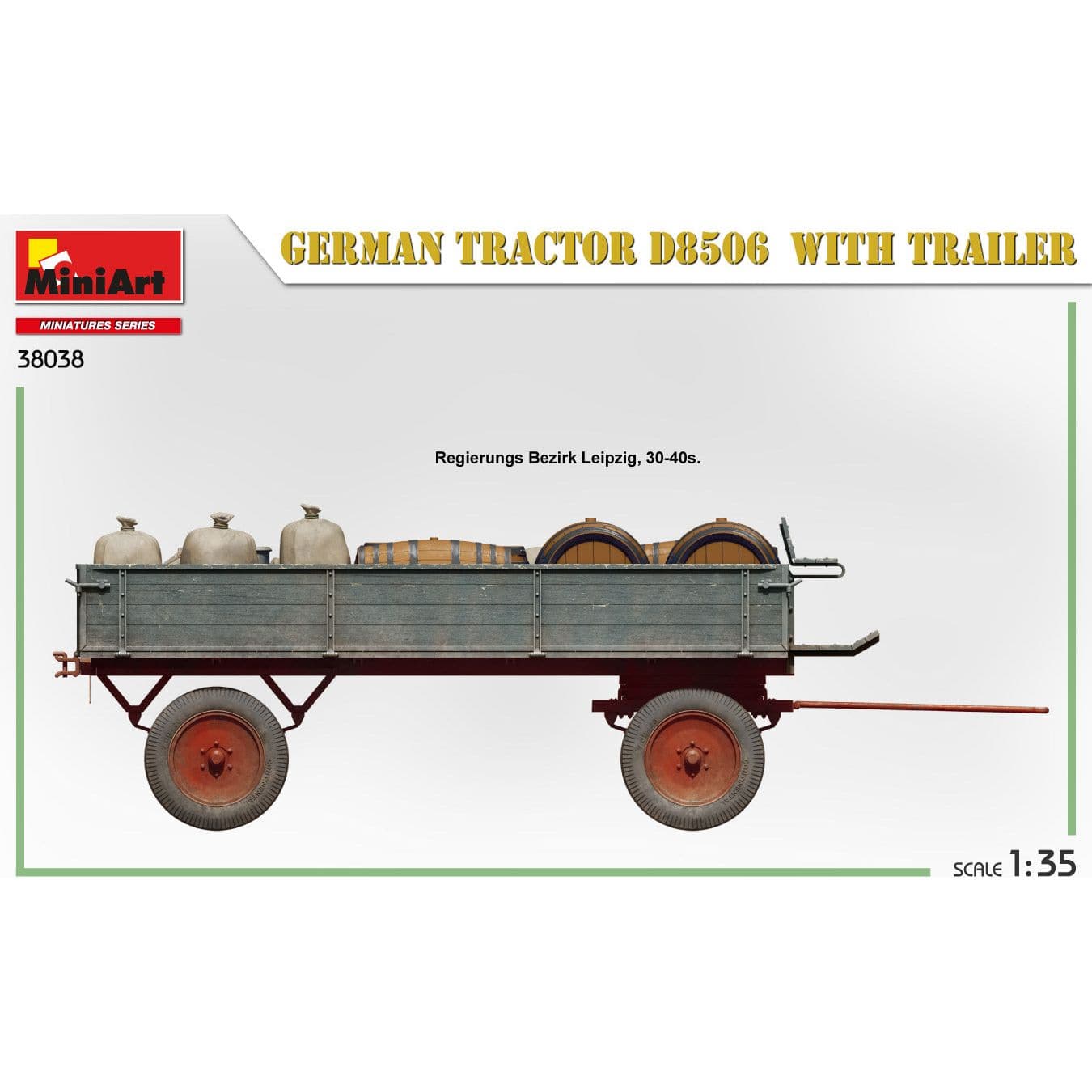 MINIART 1/35 German Tractor D8506 with Trailer