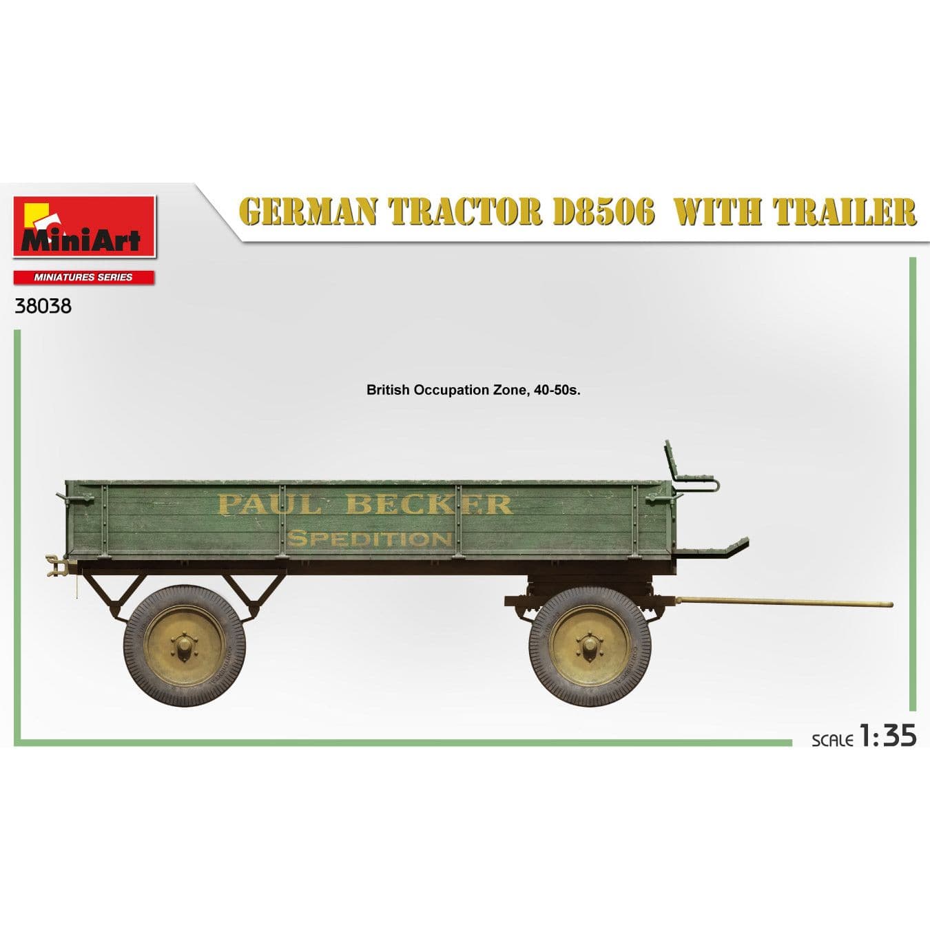 MINIART 1/35 German Tractor D8506 with Trailer