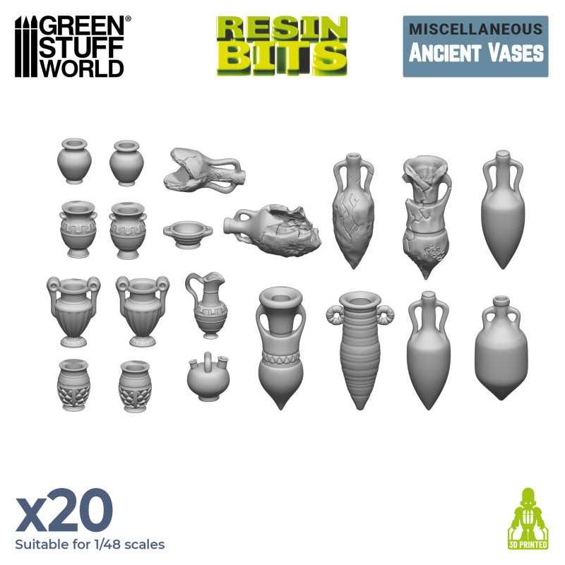 GREEN STUFF WORLD 3D printed set - Ancient Vases