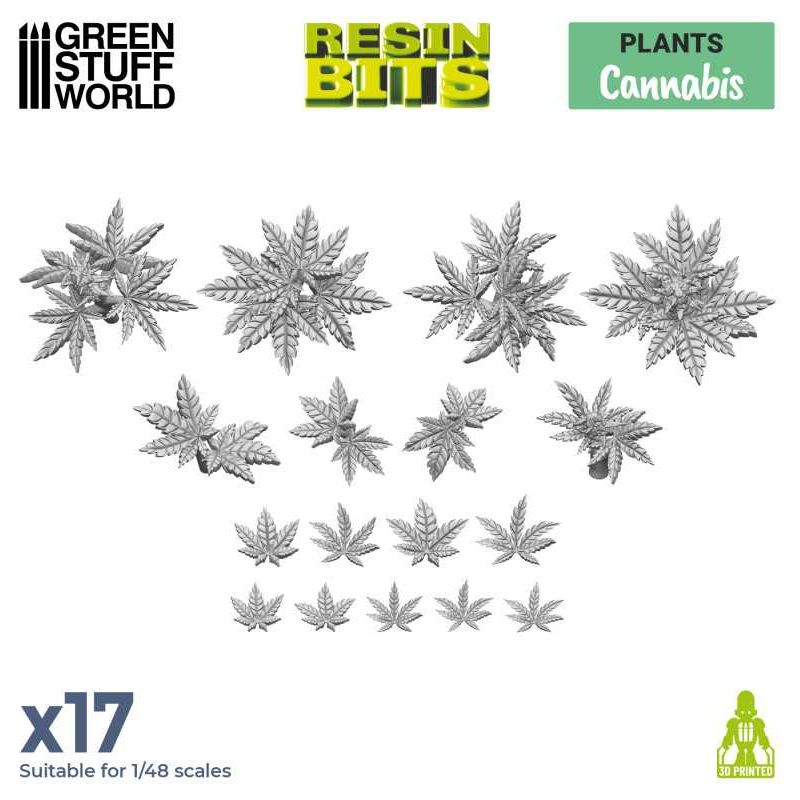 GREEN STUFF WORLD 3D printed set - Cannabis