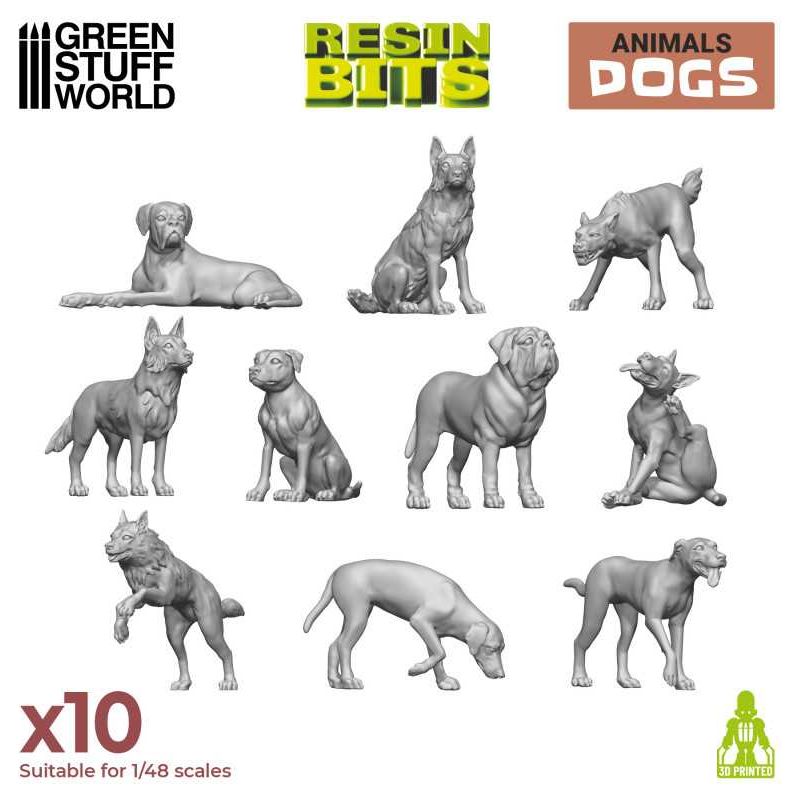 GREEN STUFF WORLD 3D printed set - Dogs