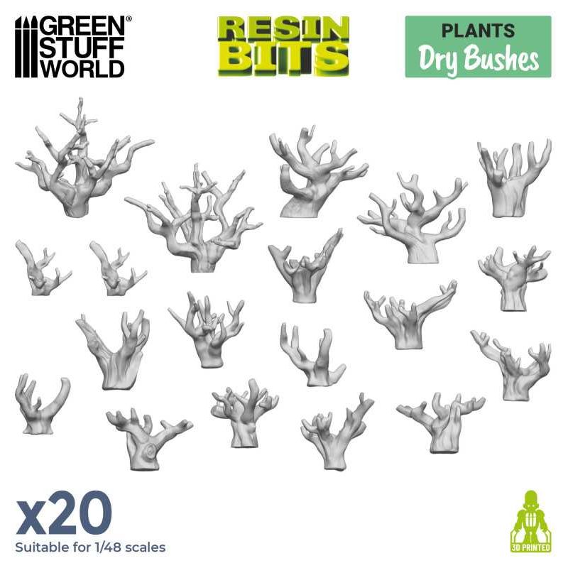 GREEN STUFF WORLD 3D printed set - Dry Bushes