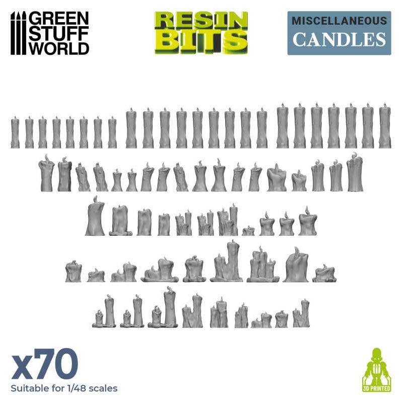 GREEN STUFF WORLD 3D Printed Set - Resin Candles