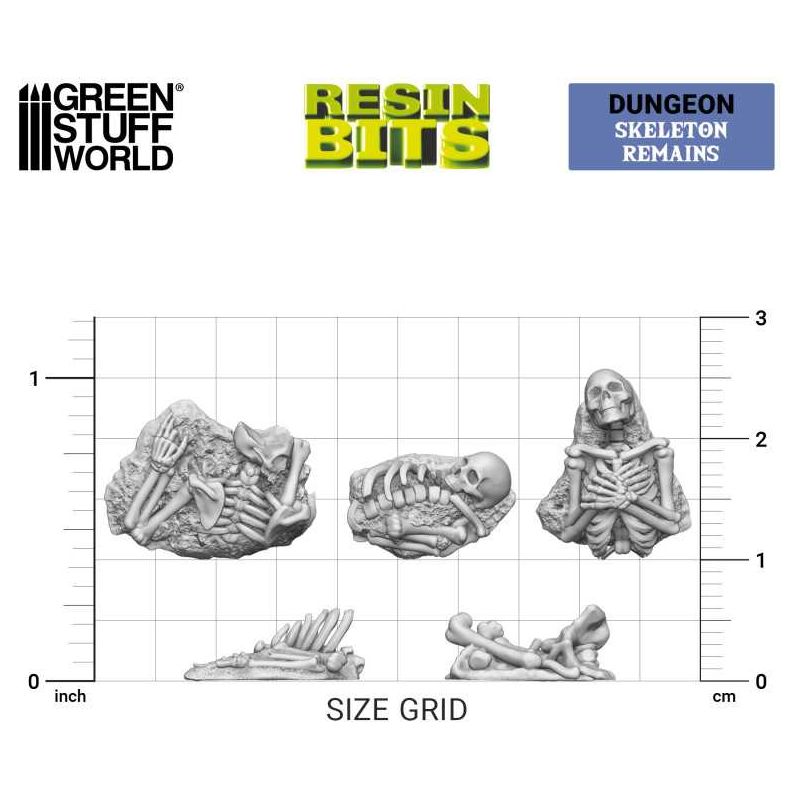 GREEN STUFF WORLD 3D printed set - Skeleton Remains 1:48