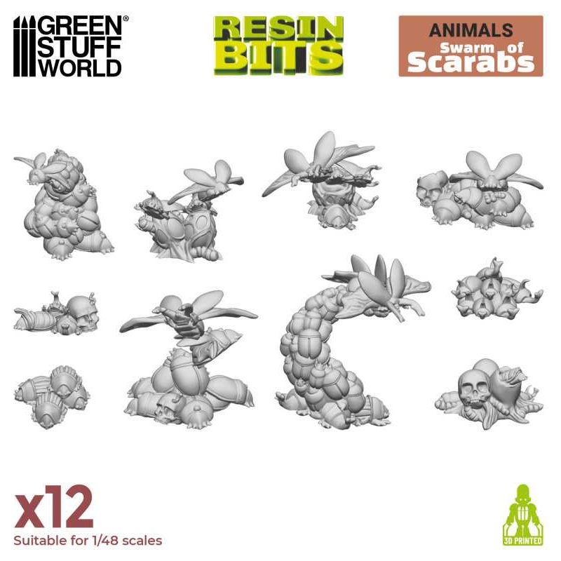 GREEN STUFF WORLD 3D printed set - Swarm of Scarabs