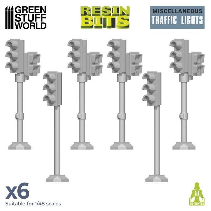 GREEN STUFF WORLD 3D printed set - Traffic Lights 70mm