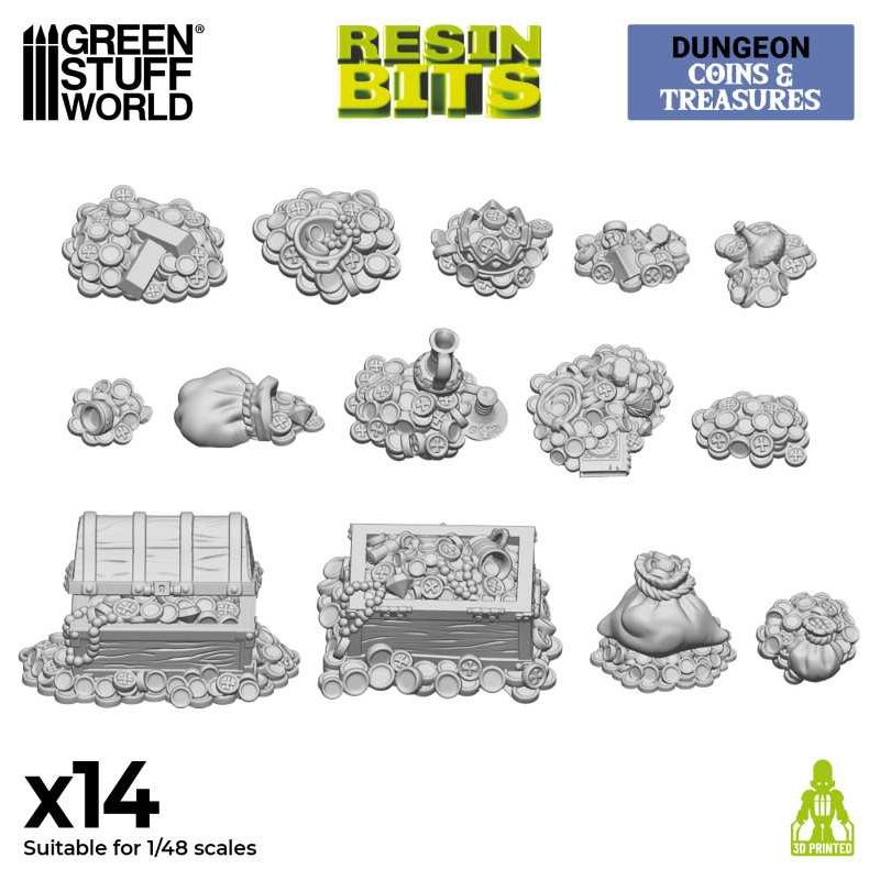 GREEN STUFF WORLD 3D printed set - Treasure Pieces