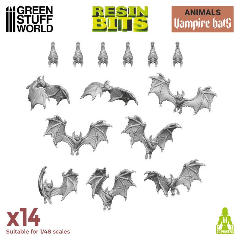 GREEN STUFF WORLD 3D printed set - Vampire Bats