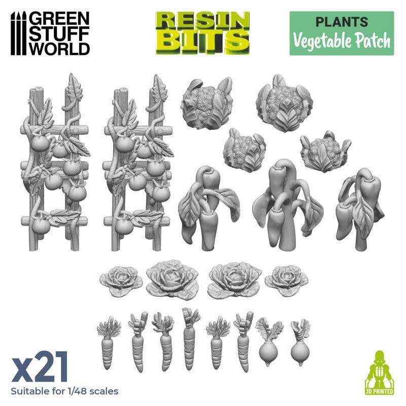 GREEN STUFF WORLD 3D printed set - Vegetable Patch