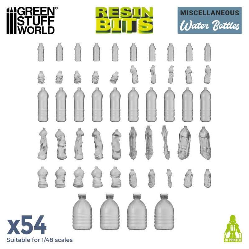 GREEN STUFF WORLD 3D printed set - Water Bottles