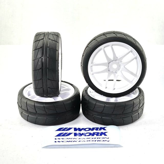 SWEEP Hankook Treaded D-series 32 rubber  Pre-Glued TC Rubber Tyres on Work Emotion wheelsets (4)