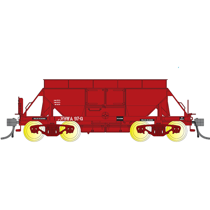 IDR HO VR NN/VHWA Ballast Wagon 4-Pack 6 (VHWA-118, VHWA-123 30t Bogies, NN-125 and VHWA-97 40t RB Bogies)