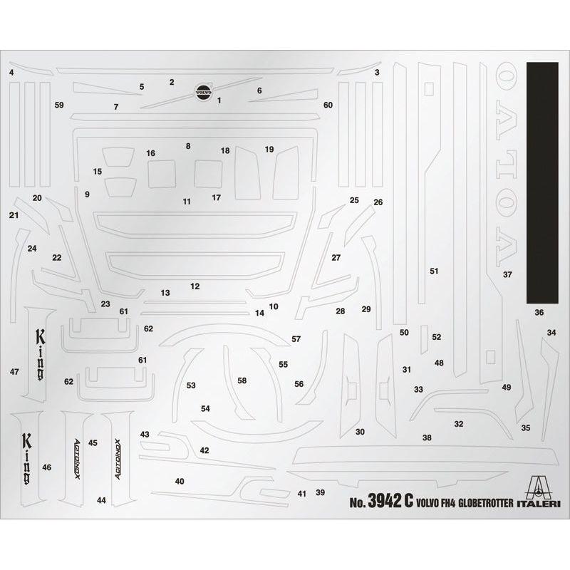 ITALERI 1/24 Volvo FH 16 Globetrotter Medium Roof