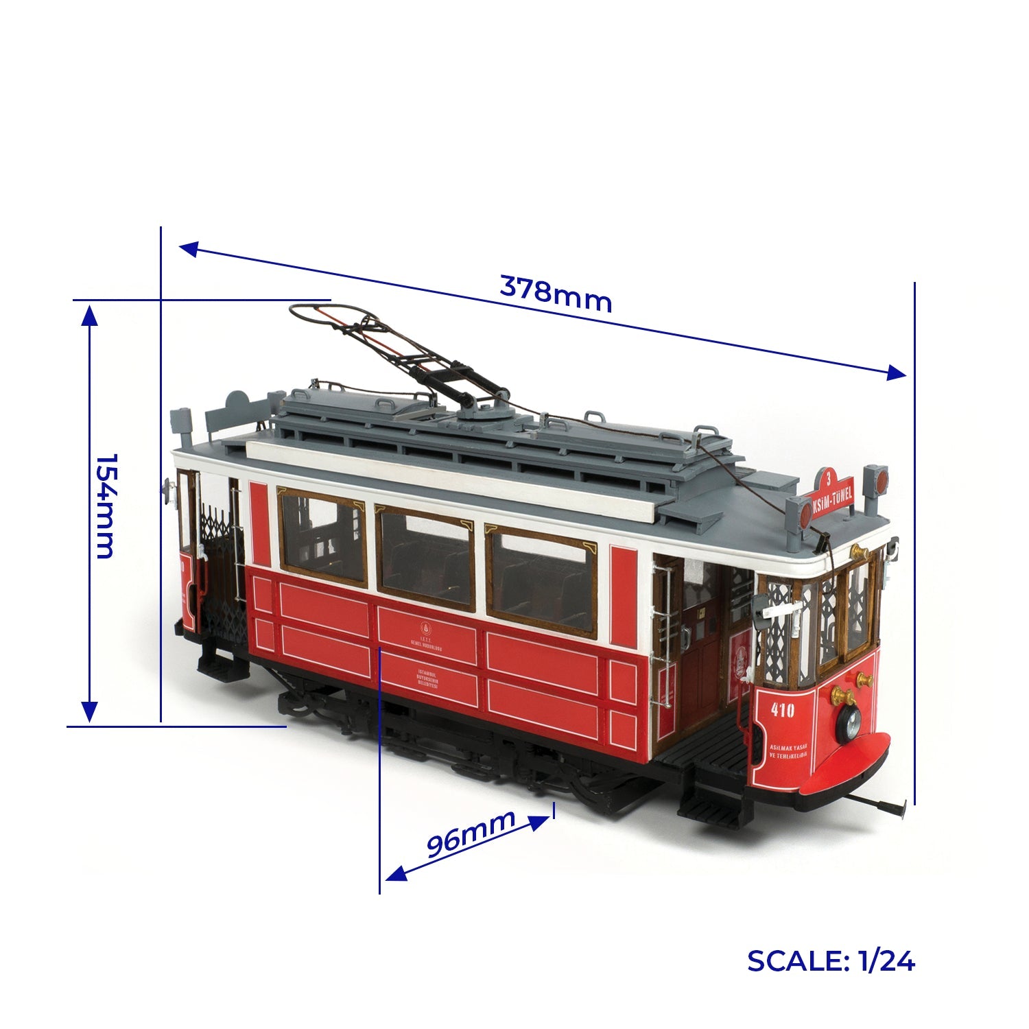 OCCRE 1/24 Istanbul Tram Model Kit