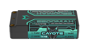 CAYOTE Racing Lipo Battery, 145C, 5500mAh, 7.6V, 41.8Wh