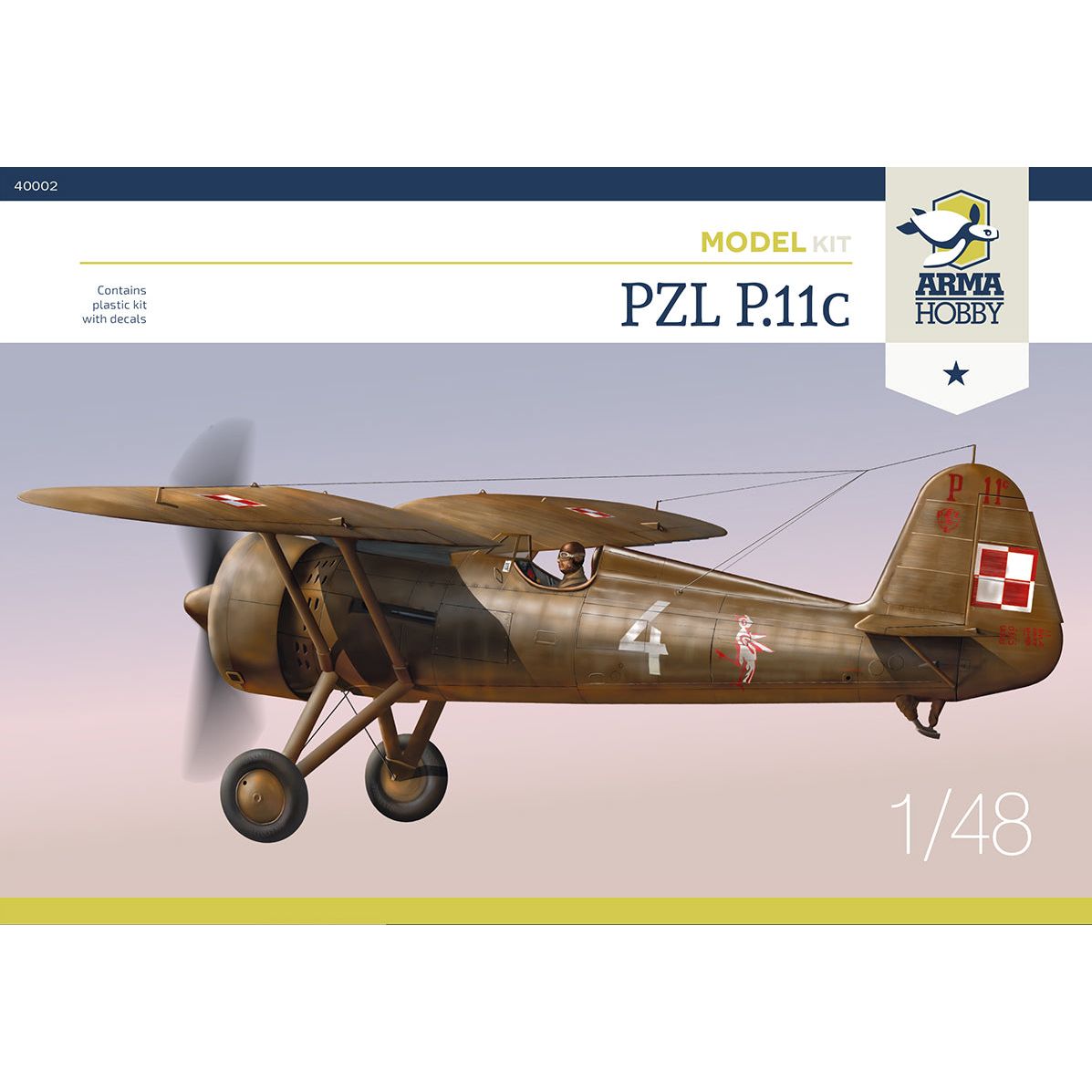 Arma Hobby 1/48 PZL P.11c Expert Set Plastic Model Kit [40001]