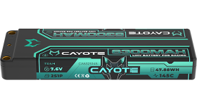 CAYOTE Racing Lipo Battery, 145C, 6300mAh, 7.6V, 47.88Wh