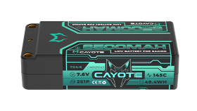 CAYOTE Racing Lipo Battery, 145C, 6500mAh, 7.6V, 49.4Wh