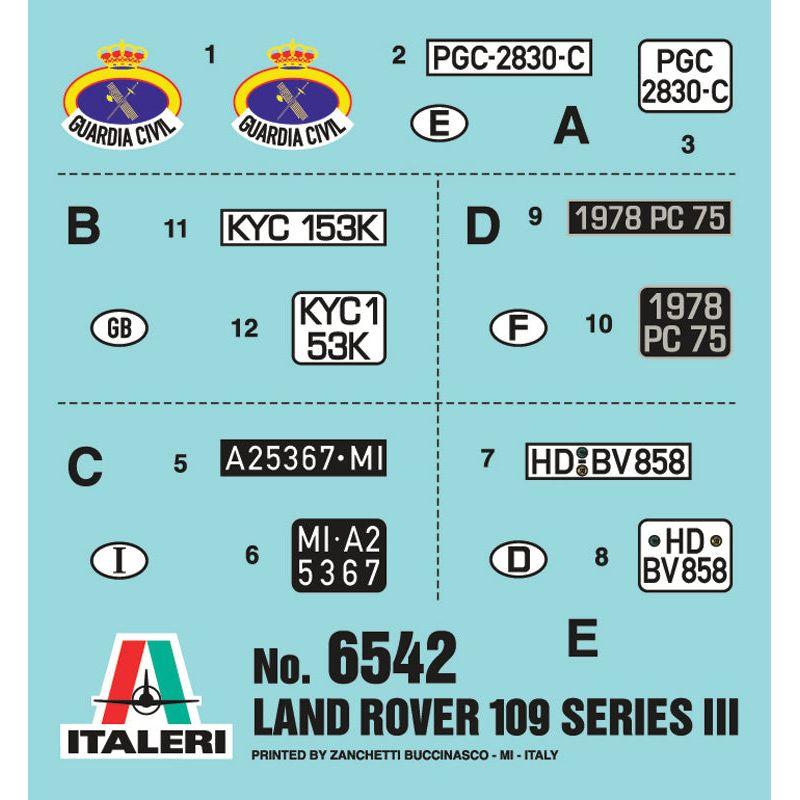 ITALERI 1/35 Land Rover Series III 109 "Guardia Civil"