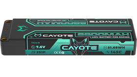 CAYOTE Racing Lipo Battery, 145C, 6800mAh, 7.6V, 51.68Wh