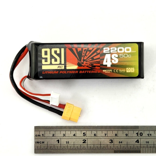 NINESTEPS 2200mAh 14.8V  50C 4 Cell LiPo Battery Soft Case (XT60 Plug)