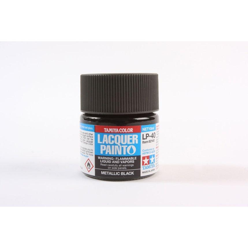 TAMIYA LP-40 Metallic Black Lacquer Paint 10ml