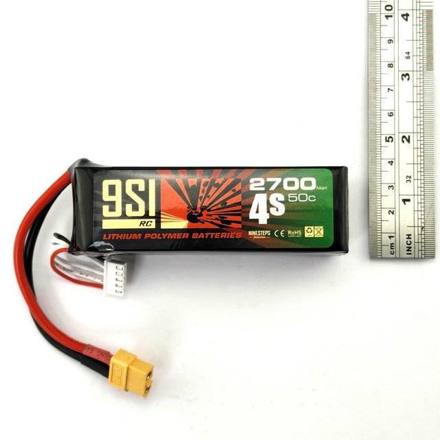 NINESTEPS 2700mAh 14.8V  50C 4 Cell LiPo Battery Soft Case (XT60 Plug)