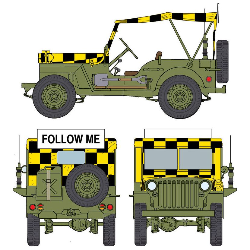 ITALERI 1/35 Jeep "Follow Me" *Aust Decals*