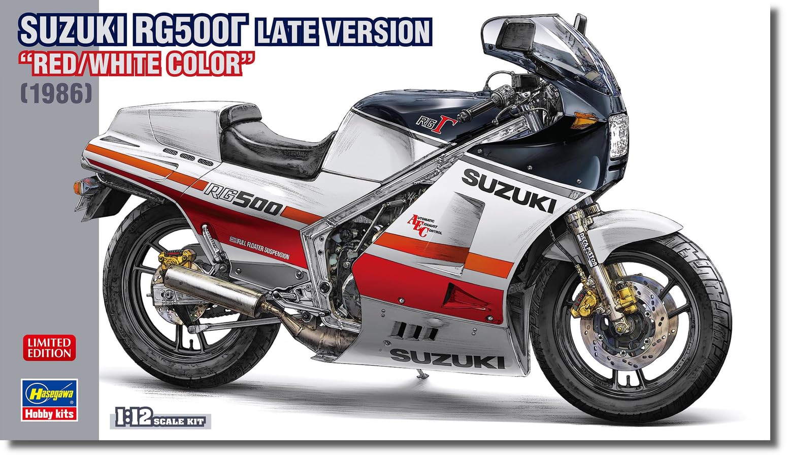 HASEGAWA SUZUKI RG500G LATE VERSION "RED/WHITE COLOR"