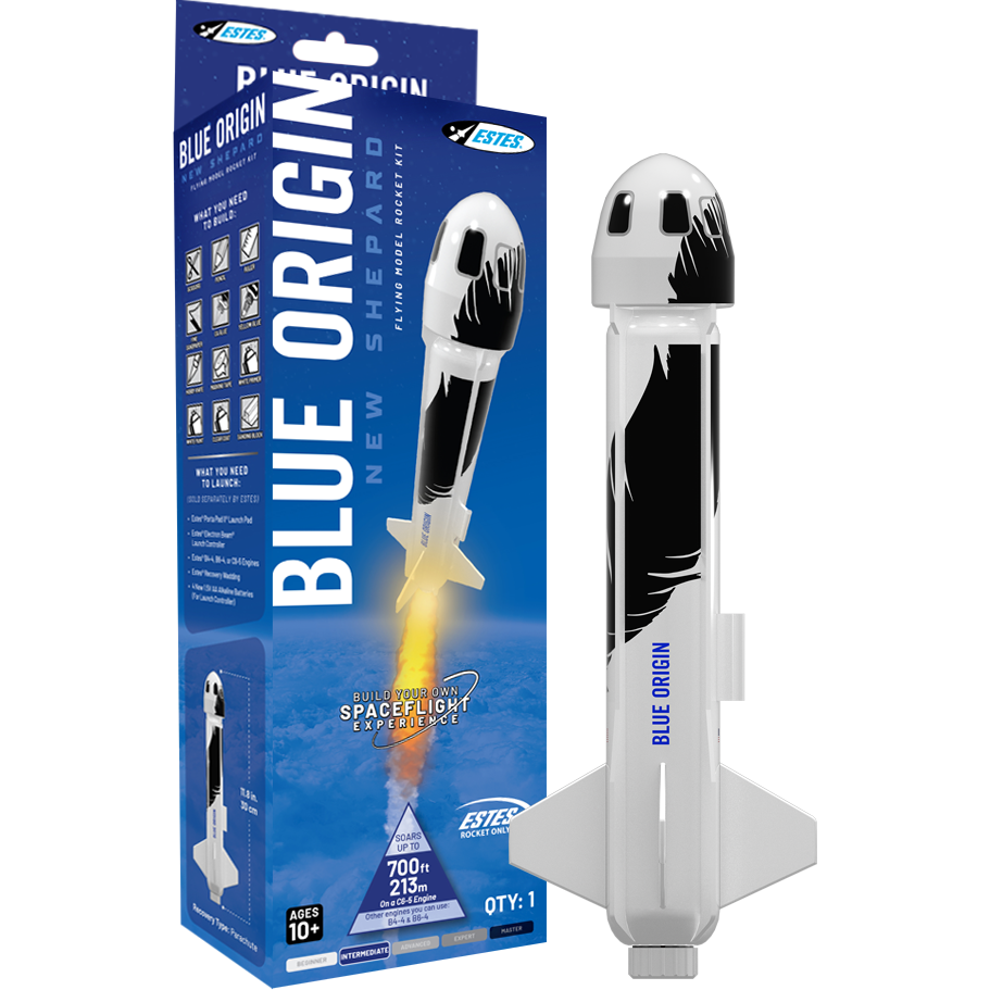 ESTES Blue Origin New Shepard Intermediate Rocket Kit (18mm Standard Engine)