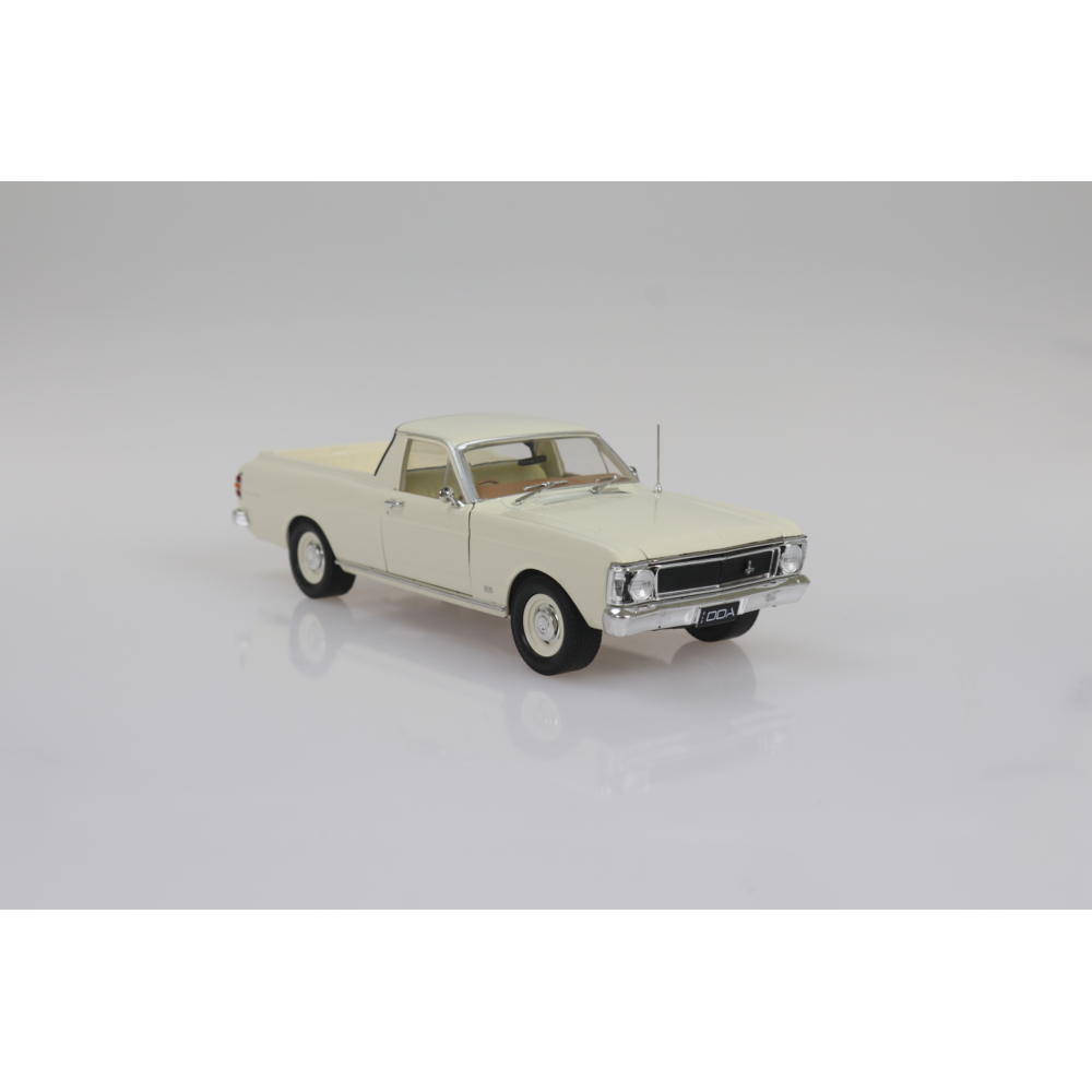 DDA 1/24 White 1969 XW Ford Falcon Ute 6 Cylinder Fully Detailed Opening Doors & Tailgate