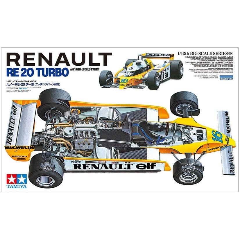 TAMIYA 1/12 Renault Re-20 Turbo with Photo-Etched Parts