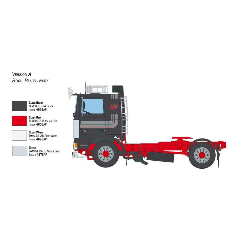 ITALERI 1/24 Volvo F-12 Intercooler (Low Roof) with Accesso