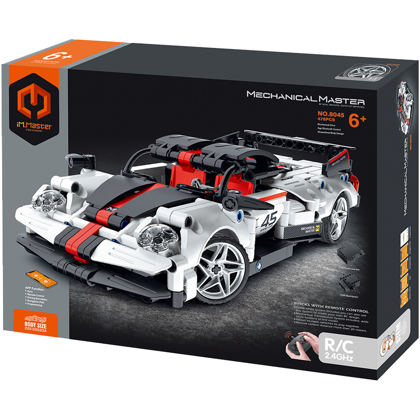 IM.MASTER 2.4G R/C PROGRAMMING SUPER CAR WHITE 476PCS C16