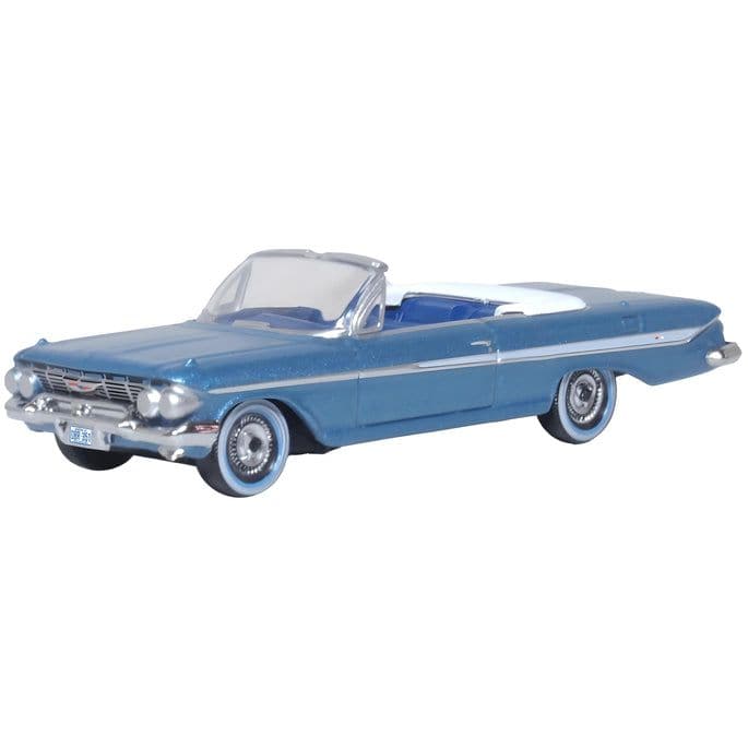 OXFORD 1/87 Chevrolet Impala 1961 Blue/White